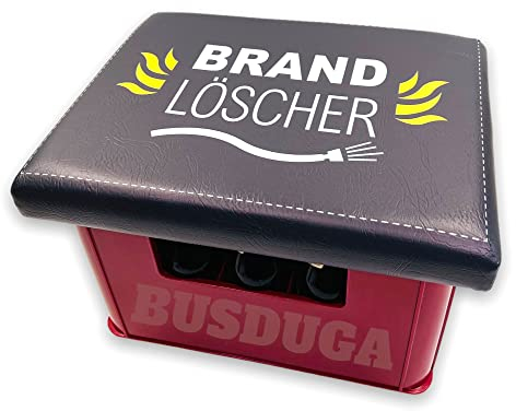 BUSDUGA 2967 Bierkastensitz,Brandlöscher, 44x34cm Auflage Bierkastenhocker Getränkekisten Hocker