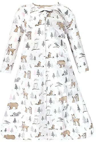 Hudson Baby Unisex Baby Long Sleeve Cotton Jersey Sleeping Bag, Winter Forest, 0-6 Months