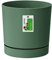 Prosperplast Blumentop DPOP240 Pot de Fleurs Rond, avec Soucoupe, 23,2 x Ø 24 cm, Vert, 8 l