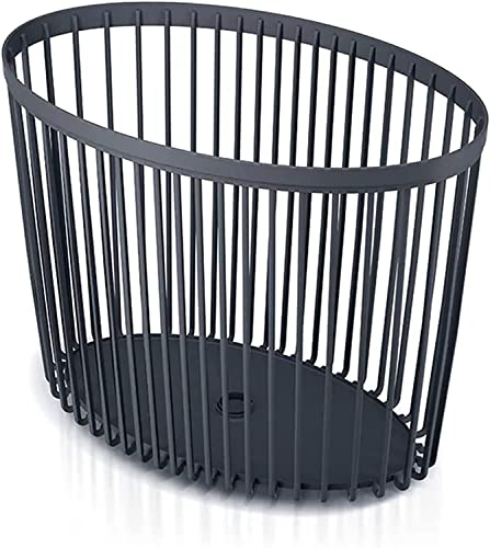 Spetebo Multifunktions Korb CLUBO anthrazit - 58 x 46 cm - Universal Kunststoff Beistelltisch - Blumenhocker Couchtisch Aufbewahrungskorb Wäschekorb schwarz