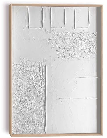 REINDERS Relief Wandbild, Art, Wohnzimmer, Poster, Wanddeko, Room Decor, MDF, Weiß, 70x50cm