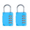 Juliyeh 2 Pcs 4 Digit Combination Padlock School Lock for Gym, Sports Locker, Fence, Toolbox, Blue