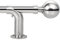 Darkening Curtain Pole Extendable 120-210cm(48-82), Dia 22/25mm Adjustable Blackout Curtain Rod with 60mm Metal Ball Finials for eyelet curtains, Heavy Duty Decorative Windows Rods Brushed Nickel