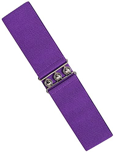 989Zé ENZO Ceintures élastiques pour femme - Large ceinture élastique extensible pour toutes les tailles de taille, violet, L