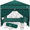 tillvex Pavillon 3x3m wasserdicht mit 4 Seitenteilen + 4er Set Sandsäcke | Pop-Up Faltpavillon stabil & höhenverstellbar | Gartenzelt UV Schutz 50+ | Partyzelt mit Tasche für Garten, Grün