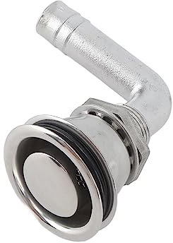 Universal 90° Fuel Vent, Stainless Steel Marine Grade Fuel Gas Tank Vent for 5/8inch Hose, Boat Fuel Gas Tank Vent with Mounting Gasket Hardware Fitting for 5/8 (16mm) I D Hose