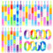 24 Pezzi Arcobaleno Bracciale in silicone,Braccialetto Pop Giocattoli,set da gioco con bracciale in gomma,Push Bubble Bracelets Fidget Toys per Bambini Adulti Ansia Sensory Braccialetti