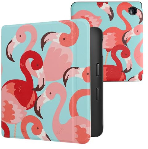 kwmobile Étui Compatible avec Kobo Libra 2 Coque - Étui à Rabat magnétique Tablette eReader Similicuir - Fuchsia-Rose Clair-Rouge