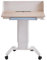 PZEOB Tragbare Rednerpulte, transparentes Holzpodest, höhenverstellbar, 71–110 cm, Podiumsständer, feststellbare Rollen, Kanzeln, Schott-Design