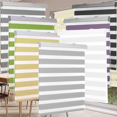 Thermo Rollo Verdunklungsrollo 85 x 300 cm Adjustable and Lightweight, Dachfenster Verdunkelungsrollo inkl. Montagematerial, für Fenster und Tür, Schwarz
