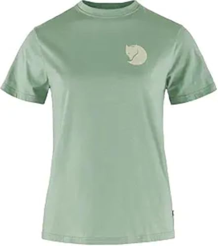 Fjällräven Damen Fox Boxy Logo T-Shirt, Misty Green, XXS