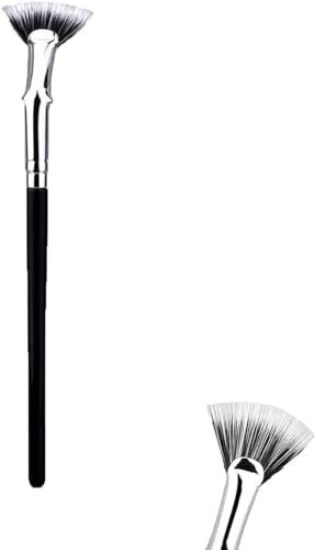 Hualabo Mascara Fan Brush, Angled Eyelash Brush, Synthetic Bristles, 170mm, 1pcs, For Mascara & Eyelashes