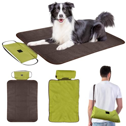 Faltbare Wasserdichte Hundedecke für Unterwegs - Outdoor Hundematte, 100 X 70 Cm Rutschfest - Decke für Haustier Hunde Welpen Katzen