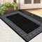 Fit Even Greeky Door Mat – Non-Slip Washable Doormat, Heavy Duty Welcome Dirt Trapper, Water Absorbent Floor Mat for Indoor/Outdoor Use, Front Entrance, and Kitchen (Black & Grey, 40x60 cm)