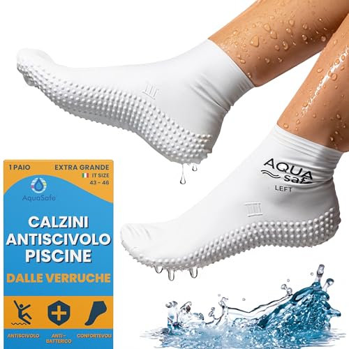 Aquasafe Schwimmsocken - Wasserdichte Schwimmsocken für Kinder - 100% Latex Socken - Hygiene & Sicherheit im Pool zum Schutz vor Warzen - Schützende Wassersocken für Kinder Extra groß 9–12