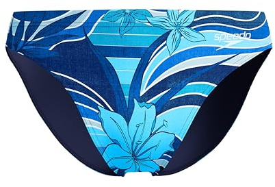 Speedo Men's Beachstar Printed 5cm Briefs | Statement Style | Flex Fabric | Beach Wear Swimwear, Hawaiian Sky, 34