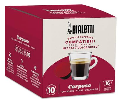 Bialetti Café Capsules compatibles Dolce Gusto® - Corposo - 16 Capsules