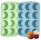 LOHOTEK 2 Stück Muffinform Silikon Backform für 12 Muffins - Silikon Muffinblech 32x23cm Muffinförmchen Bpa Frei, Antihaftbeschichtung, Leicht zu Reinigen, Spülmaschinenfest für Backen