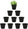 ATB-Foger 10 unidades de 10 cm macetas de plástico pequeñas irrompibles macetas redondas para todos los jardines de casa, flores, plantas suculentas