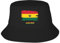 56 Anglerhut Ghana Ghanaische Flagge Schwarz Eimer Hut Sonnenschutz Strandhut Atmungsaktiv Bucket Hat Für Reisen Wandern Camping