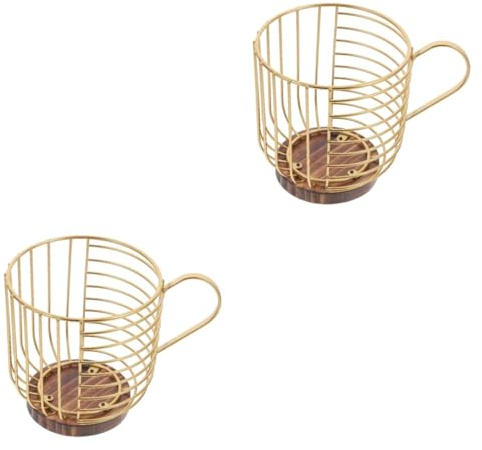 ABOOFAN 2pcs Capsule Coffee Storage Rack Coffee Organizer Storage Basket Home Office Fruit Draining Holder