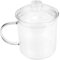 CRILSTYLEO Gobelet Verre Transparent avec Couvercle Mug à Eau de Capacité pour Usage Domestique