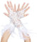 MorLuks Spitzenhandschuhe Federn Weiß, Lange Handschuhe Spitze Fingerlose, Handschuhe 20er Jahre Damen, Handschuhe Karneval für Hochzeit Halloween Fasching Cosplay Party