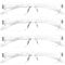 COJWIS 4er-Pack Rahmenlose Lesebrille für Damen und Herren Leicht und Bequem Anti Blaulicht Lesehilfe /TR90 Brille (4 Transparent, 2.50, multiplier_x)
