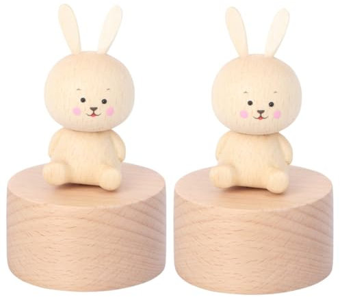 MAGICLULU 2 Stk Musikbox Musical Ring Das Der Musik Merch Die Besonders Desktop-ornament Holz Khaki