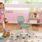 FurnitureR Silla de Escritorio para niños, Silla giratoria de Altura Ajustable con diseño de Respaldo de Agujero pequeño, Adecuada para Dormitorio de niños o Sala de Estudio, Verde molandi