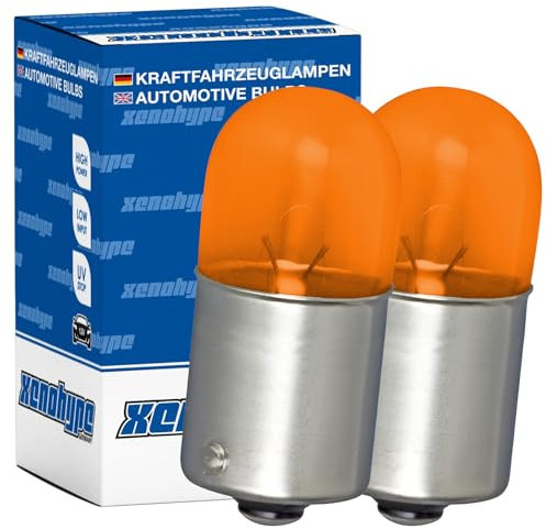 XENOHYPE 2er Set Orange Blinker- Signal Lampe 10 Watt RY10W BAU15s 12V