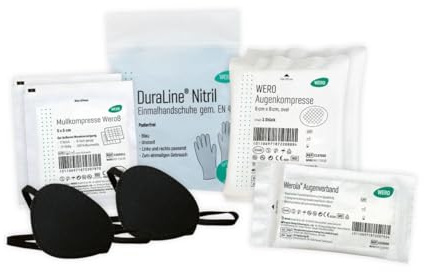 WERO Verband Set Auge - Erste Hilfe Material speziell bei Augenverletzungen | optimal in WERO Augenspülstationen