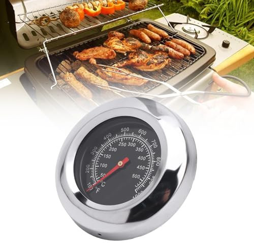 BBQ Temperature Thermometer Replacement for Master Forge, Backyard, Uniflame and Other Gas Grill, Stainless Steel High Temperature Heat Indicator -100F to 1000F