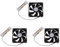 Wzxksoac 3X DC 12V 4 Pin Black Plastic PC Cooling Fan 90mm x 90mm x 25mm