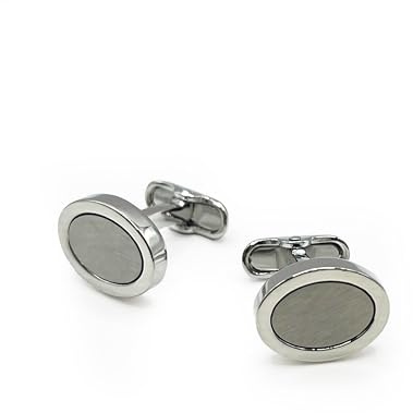 Men's Rhodium Plated Formal Shirt Cufflinks