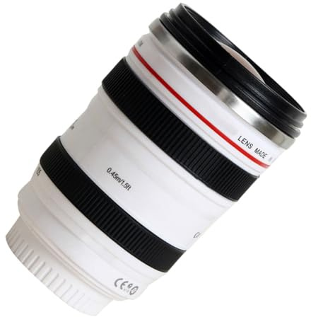 POPETPOP Tasse Objectif D'appareil Photo Créative pour Usage Quotidien, Gobelet à Eau Et Tasse à Thé, Couleur Blanche, Design Moderne pour Maison, Bureau Et Hôtel