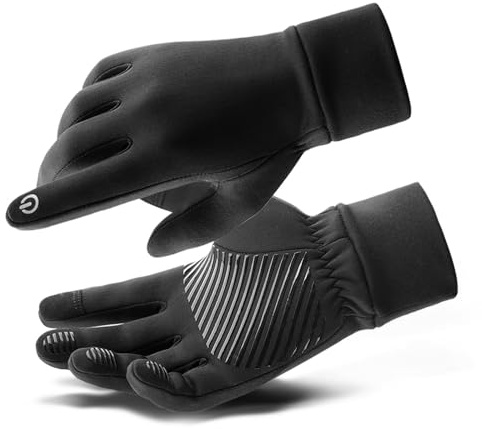 YAMEE Guantes Hombre Invierno Impermeables,Suave y Cálida,Guantes de Pantalla Táctil Antideslizantes,para Running,Senderismo,Escalada,Esquiar