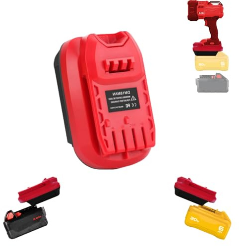 for DeWalt and for Milwaukee Battery Adapter, Compatible with M18 and for DeWat 20V 60V Lthium Battery (Power for Craftsman 20V for V20 Tools)