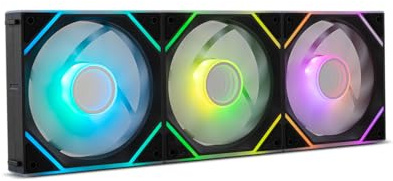NOX XTREME PRODUCTS HUMMER PRO LINK – Set mit 3 magnetischen 120-mm-ARGB-Lüftern mit PWM, kabellose Verbindung, Infinity-Mirror-Beleuchtung, leise und leistungsstarke Kühlung für Gaming-PCs, Schwarz