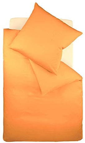 Fleuresse Colours Bettwäsche, Uni-Mako-Satin, gold, 155 x 220 cm