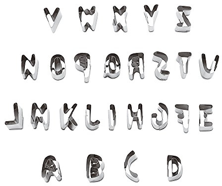 Paderno 47301–12 Emporte-pièces Alphabet en Acier Inoxydable