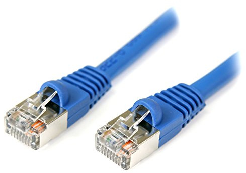 StarTech.com 15 ft. (4.6 m) Cat5e Ethernet Cable - Power Over Ethernet - Shielded - Blue - Ethernet Network Cable (S45PATCH15BL)