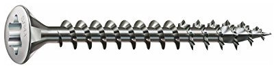 SPAX Universalschraube aus Edelstahl rostfrei A2, 3,5 x 16 mm, 200 Stück, T-STAR plus, Linsensenkkopf, Vollgewinde, 4CUT, 0627000350163, T15