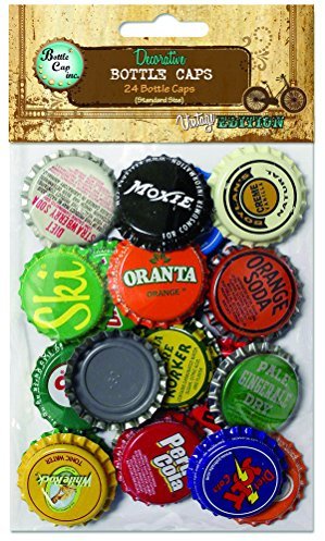 Vintage Standard Bottle Caps 1 24/Pkg, Vintage Blend