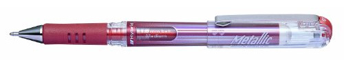 Pentel K230-MEO Hybrid Gel Metallic Grip DX Tintenroller mit pigmentierter Tinte, 12-er Packung, bronze