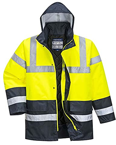Portwest Warnschutz Kontrast Traffic-Jacke, Größe: XL, Farbe: Gelb, S466YERXL