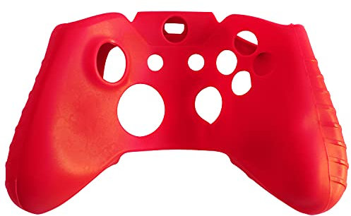 OSTENT Soft Protector Silikon Skin Hülle Tasche kompatibel für Microsoft Xbox One Controller - Farbe rot