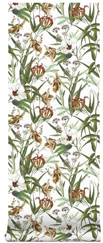 Superfresco Easy - Vliestapete - Botanisch/Floral - Mehrfarbig - 10m x 52 cm | Tapeten Wohnzimmer, Wandverkleidung | Einfach anzubringen und zu EntfernenMehrfarbig 1005 x 52