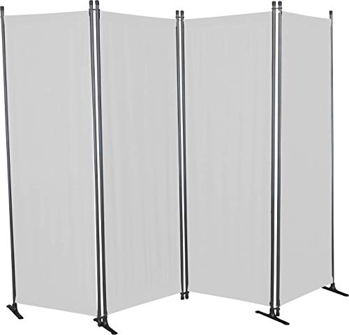 Angerer Freizeitmöbel GmbH Paravent - Raumteiler & Raumtrenner Sichtschutz - Outdoor Paravent für Windschutz & Schatten auf Balkon (4-teilig, PE weiß)