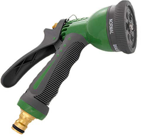Profi Gartenbrause 6-Strahl Brause mit Stecker für Wasserschlauch-Stecksystem aus Messing passend Gardena